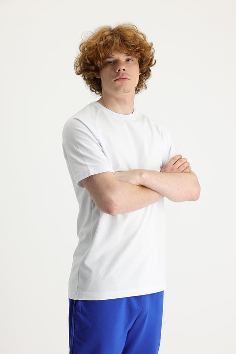 White Crew Neck Slim Fit T-Shirt