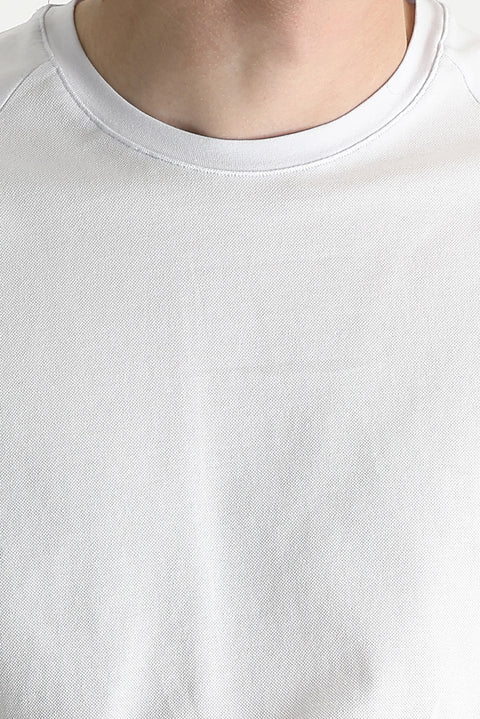 White Crew Neck Slim Fit T-Shirt
