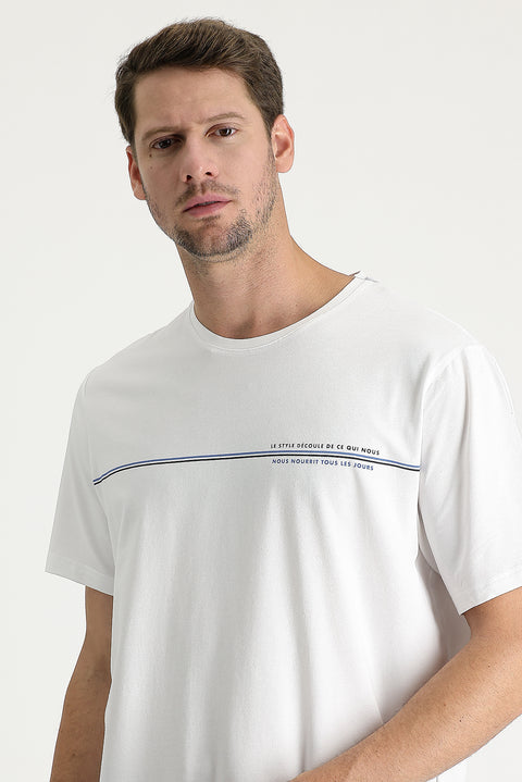 White Crew Neck Slim Fit T-shirt