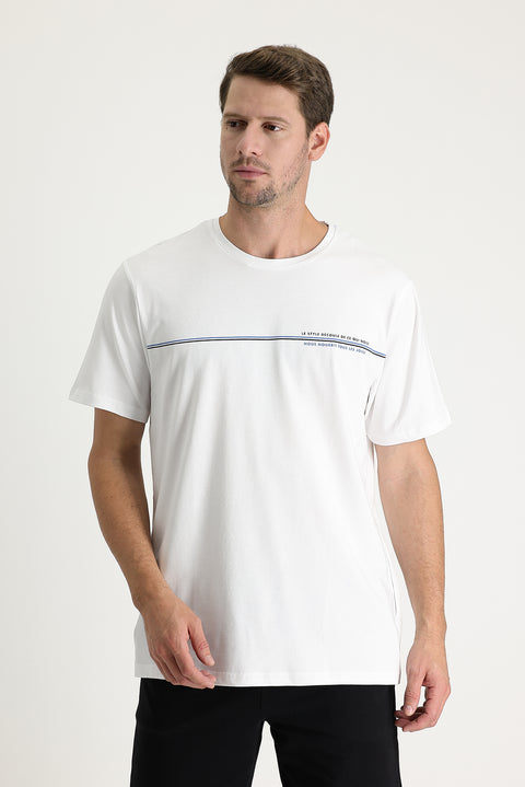 White Crew Neck Slim Fit T-shirt