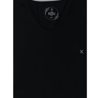 Black Plus Size V-Neck Cotton Supreme T-Shirt