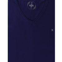 Medium Navy Plus Size V-Neck Cotton Supreme T-Shirt