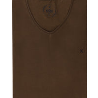 Tan Plus Size V-Neck Cotton Supreme T-Shirt