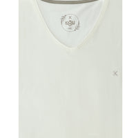 Off-white Plus Size V-Neck Cotton Supreme T-shirt