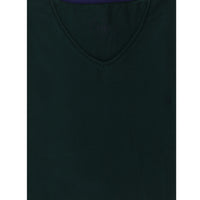 Dark Green Plus Size V-Neck Cotton Supreme T-Shirt