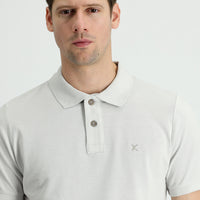 Stone Embroidered Polo Collar Regular Fit Cotton T-Shirt
