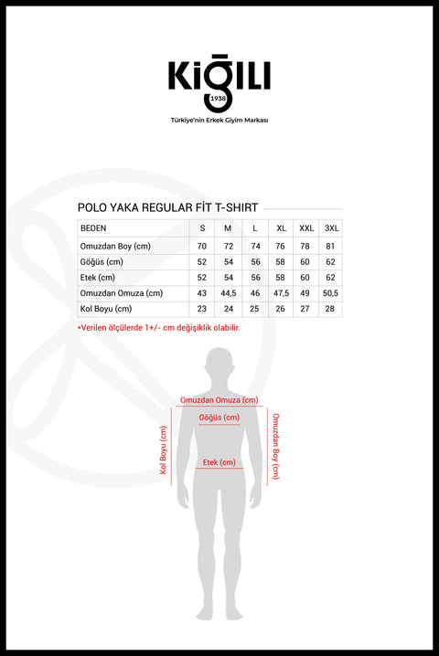 Medium Petrol Polo Collar Regular Fit Embroidered T-Shirt