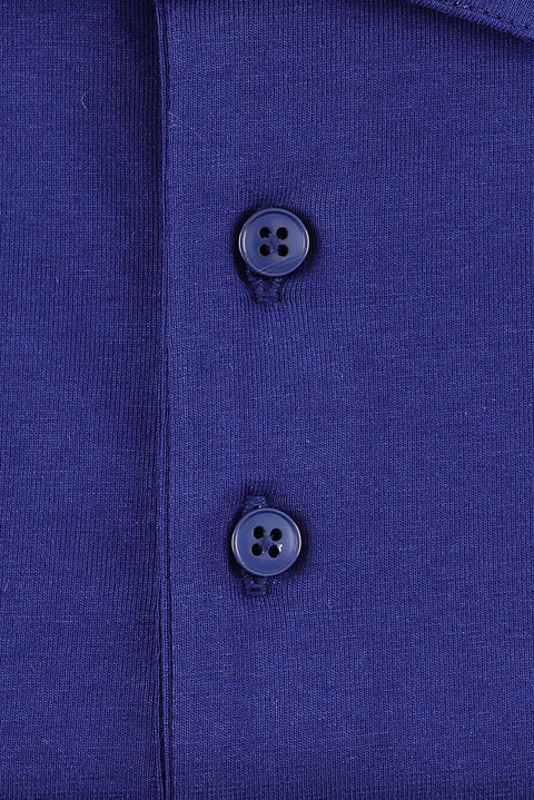 Medium Navy Plus Size Polo Collar Cotton Supreme T-Shirt