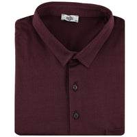 Dark Burgundy Plus Size Polo Collar Cotton Supreme T-Shirt
