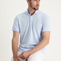 Mavi Polo Yaka Regular Fit Desenli Tişört