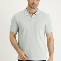 Taş Polo Yaka Regular Fit Nakışlı Pamuk Tişört