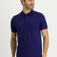 Medium Navy Polo Collar Classic T-Shirt