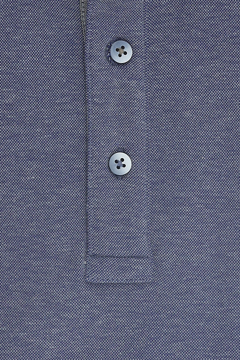 Dark Navy Polo Collar Regular Fit T-shirt