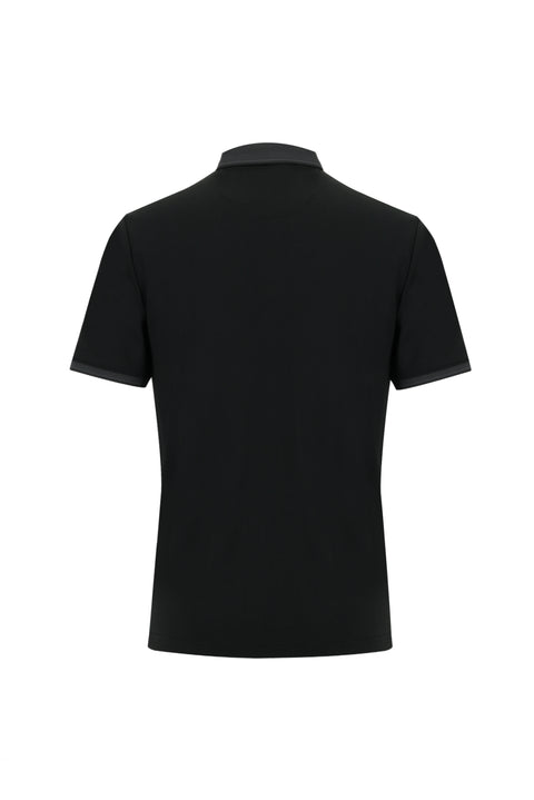 Black Polo Collar Regular Fit T-shirt