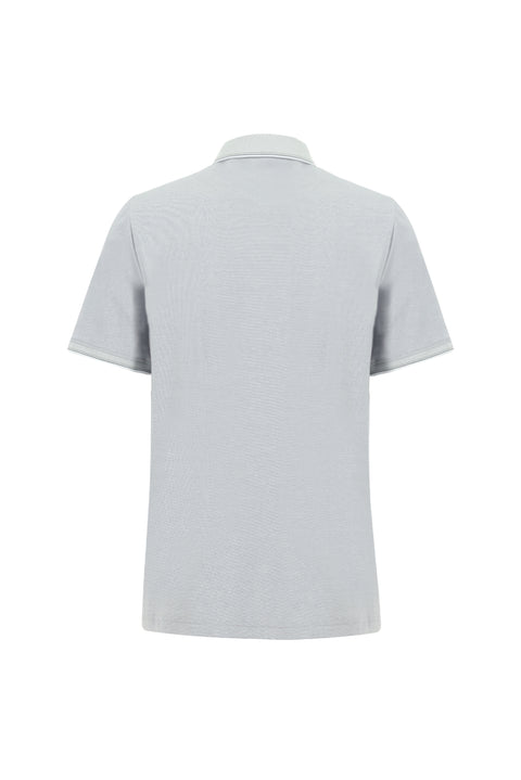 Light Grey Polo Collar Regular Fit T-shirt