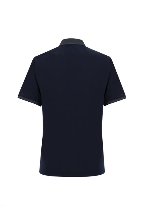 Medium Navy Polo Collar Regular Fit T-shirt