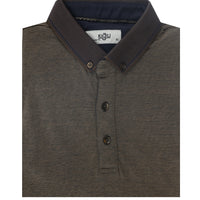 Medium Brown Polo Collar Regular Fit T-shirt