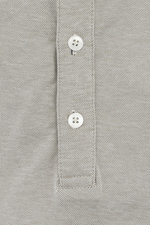 Medium Beige Polo Collar Regular Fit T-shirt