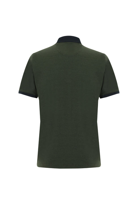 Medium Khaki Polo Collar Regular Fit T-shirt