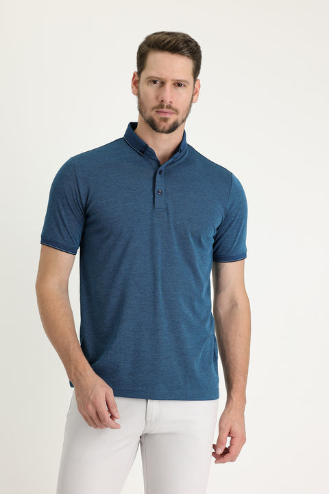 Petrol Yeşili Polo Yaka Regular Fit Tişört