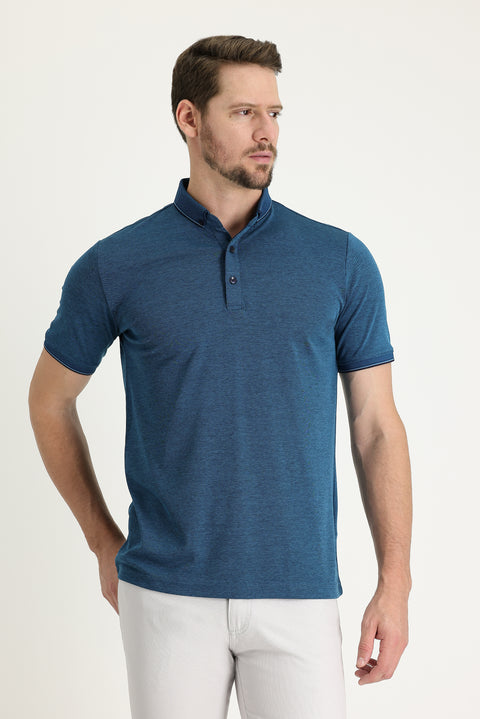 Petrol Yeşili Polo Yaka Regular Fit Tişört