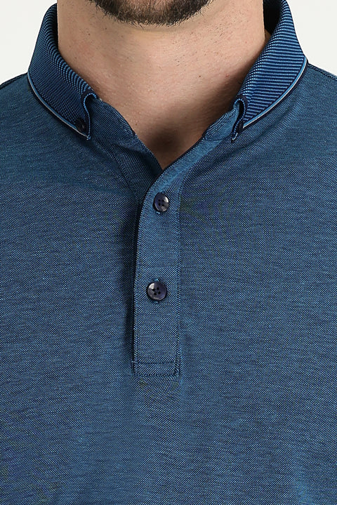 Petrol Yeşili Polo Yaka Regular Fit Tişört