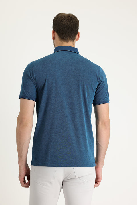 Petrol Yeşili Polo Yaka Regular Fit Tişört