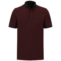 Dark Burgundy Polo Collar Regular Fit T-shirt