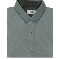 Emerald Green Polo Collar Regular Fit T-shirt