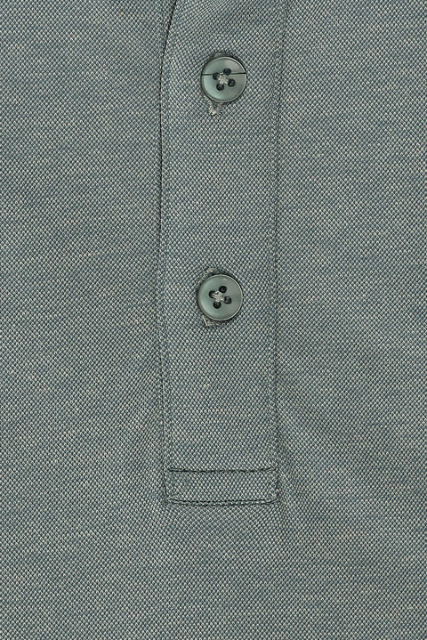 Emerald Green Polo Collar Regular Fit T-shirt