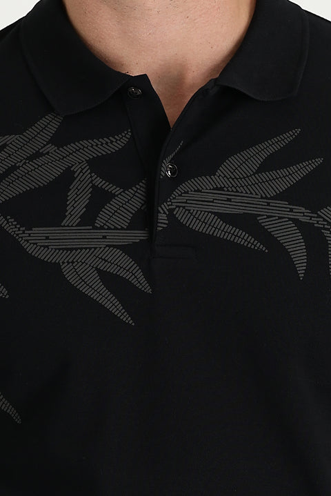 Siyah Polo Yaka Slim Fit Tişört