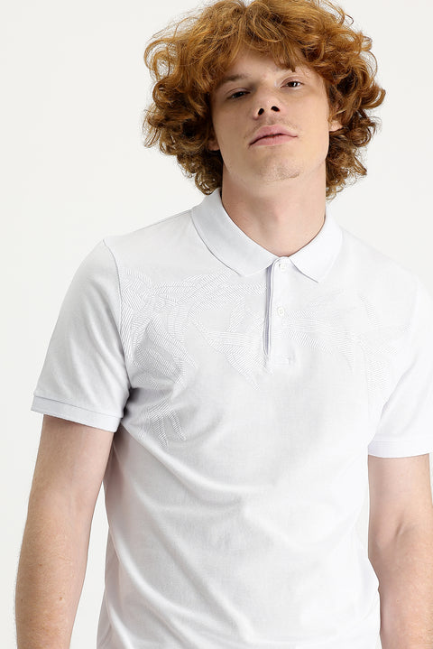 White Polo Shirt Slim Fit T-shirt