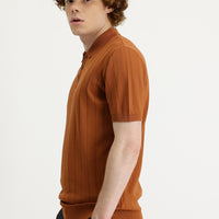 Cinnamon Polo Collar Slim Fit T-shirt