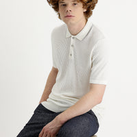 Off-white Polo Collar Slim Fit T-shirt