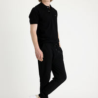 Black Slim Fit Cotton Sweatpants