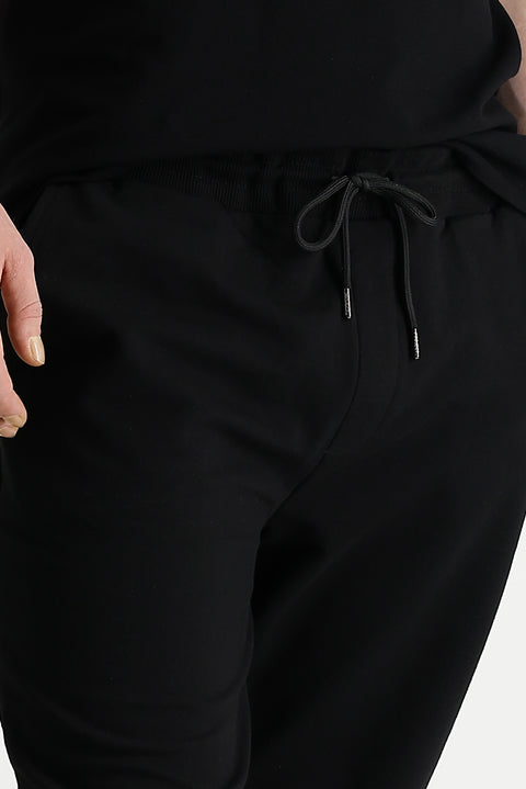 Black Slim Fit Cotton Sweatpants