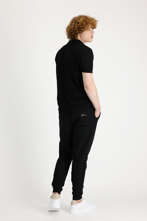 Black Slim Fit Cotton Sweatpants