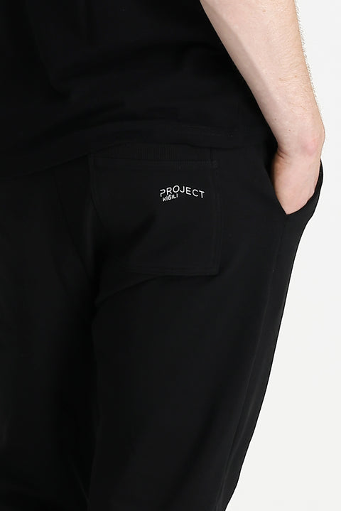 Black Slim Fit Cotton Sweatpants