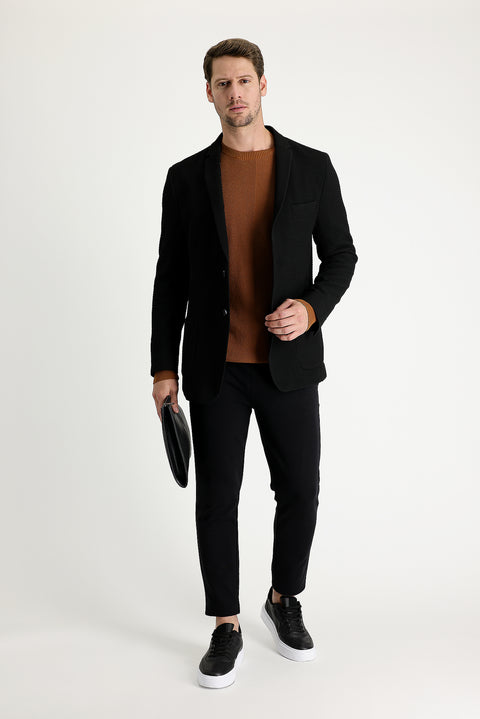 Black Slim Fit Sweatpants