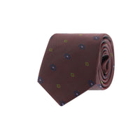 Dark Burgundy Floral Pattern Tie