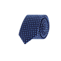 Medium Navy Patterned Tie