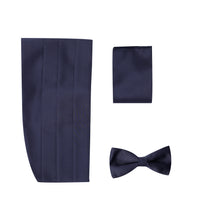 Dark Navy Bow Tie Set