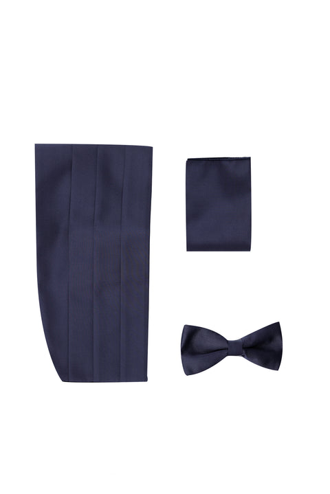 Dark Navy Bow Tie Set