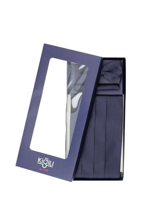 Dark Navy Bow Tie Set