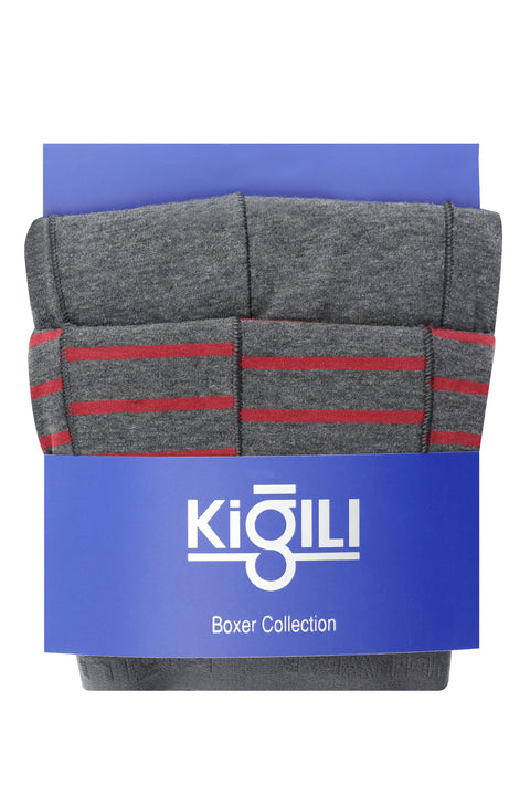 Medium Gray 2-Pack Patterned Cotton Boxer Set
