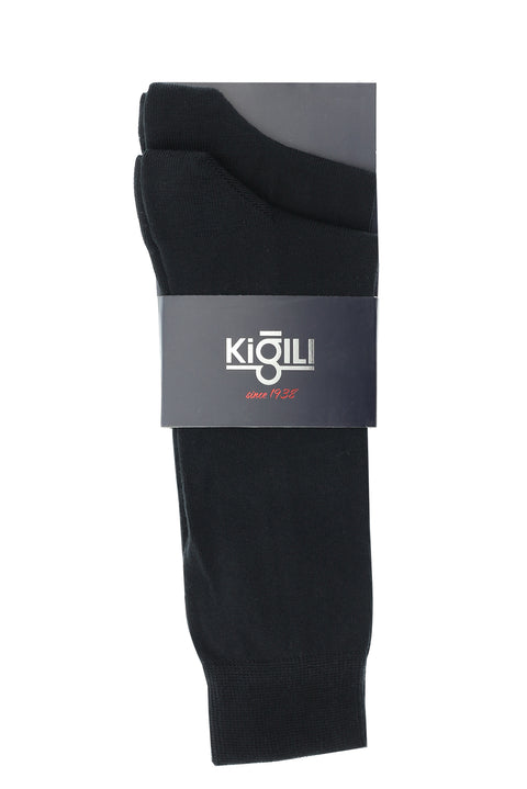 Black 2-Pack Plain Socks Set