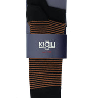 Koyu Siyah 2'li Pamuklu Desenli Çorap Seti