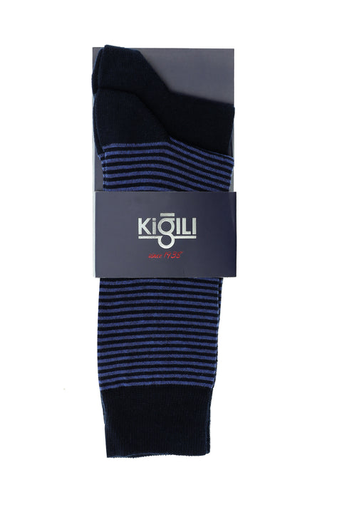 Light Navy Blue 2-Pack Patterned Socks