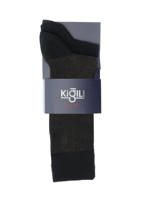 Siyah 2'li Desenli Çorap Seti