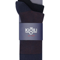 Medium Navy Blue 2-Pack Patterned Socks